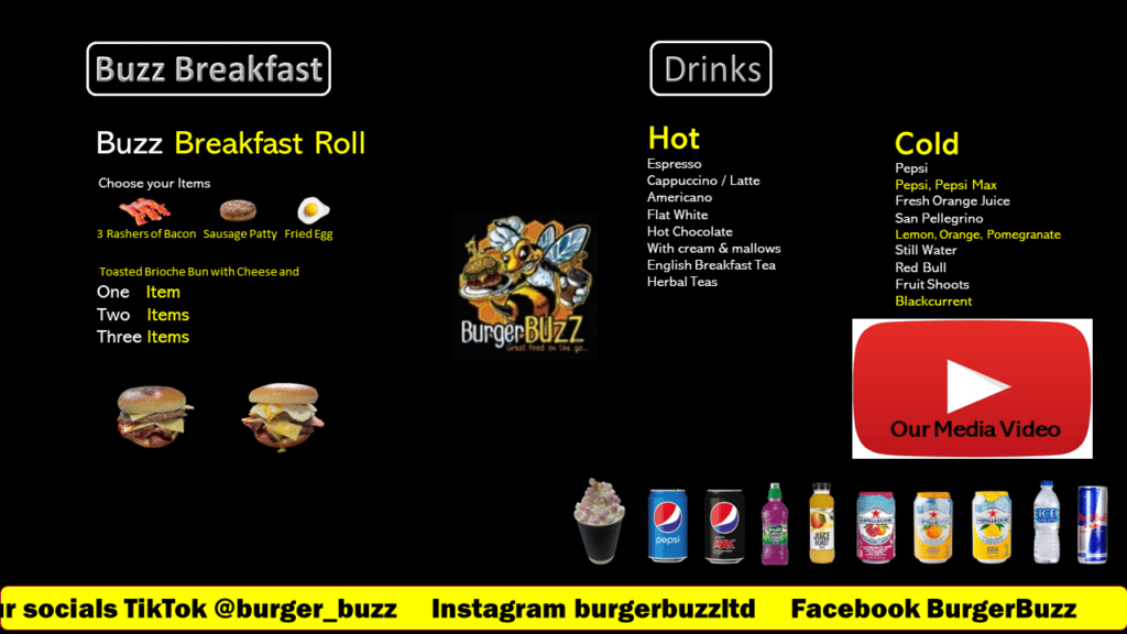 Breakfast option Burger Buzz